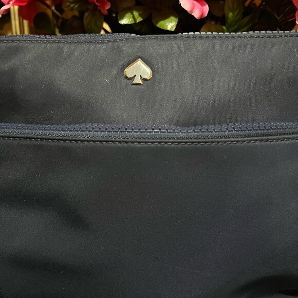 Kate Spade New York Jae Nylon Flat Zip Tote, Navy - Picture 2 of 9